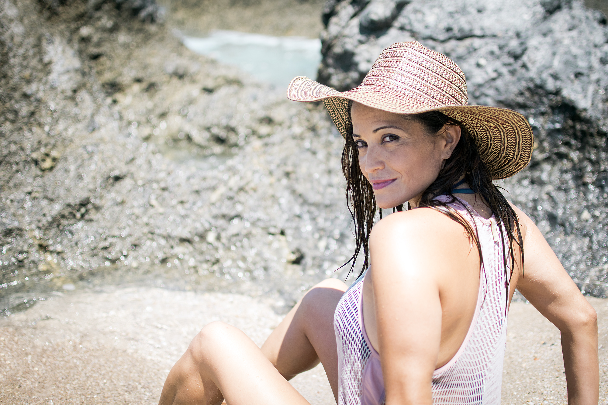 Laura Castro | Portrait Session | Playa Troncones | Beautiful Woman | Ocean | Present Moment Yoga Retreat | LovaLinda Photography