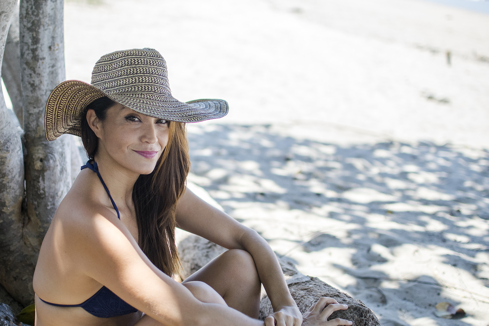 Laura Castro | Portrait Session | Playa Troncones | Mexico | Hat | Present Moment Yoga Retreat | LovaLinda Photography